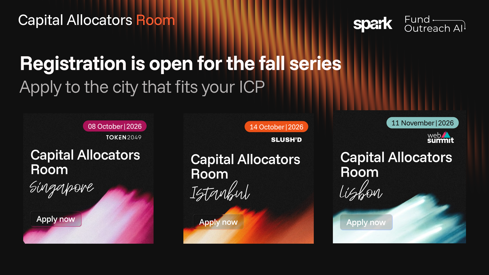 Capital Allocators Room fall series: Singapore, Istanbul and Lisbon editions